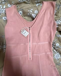 Pink Sleeveless Mini Dress