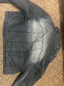 Studded Black Denim Jacket