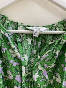 Green Floral Print Dress