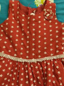 Red &amp; White Floral Dress