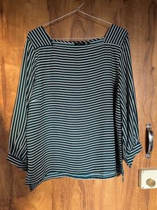 Green Stipped Top