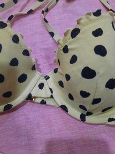 Polka Dot Bra and Lace Panty Set
