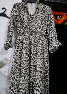 Lightly Tiger Print Lightest Brown One Piece