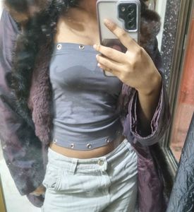 Reversible Faux Fur Trim Jacket