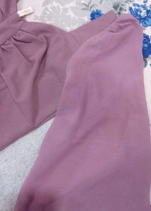 Purple Puff Sleeve Top