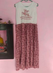 Mauve Frock With An Overcoat