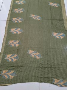 Olive Green Saree