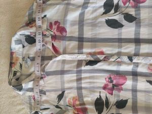 Floral Plaid Button-Down Shirt