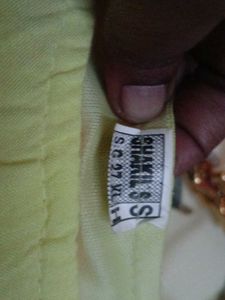 Yellow Dress With Peral Design