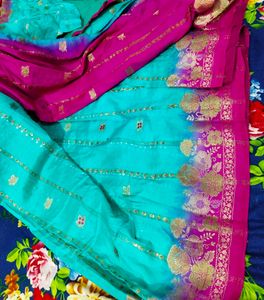 Banarsi Saree With Matching Blouse And Peticoat