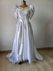 Vintage Satin Wedding Gown