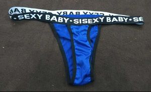 Blue 'Sexy Baby' Thong 💚