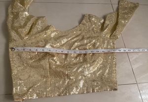 Golden Sequin Party Blouse