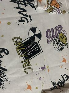 Korean printer Crop T-shirt