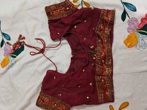 Embroidered georgette saree