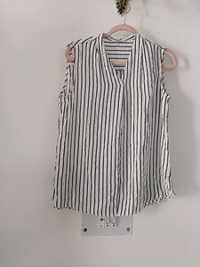 Blue WHITE Stripe Top