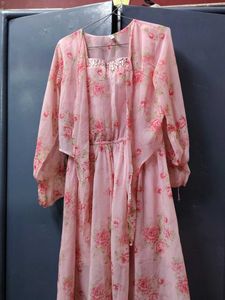 Floral Chiffon Midi Dress