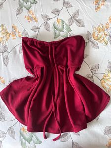 ❤️ Burgundy Strapless Top