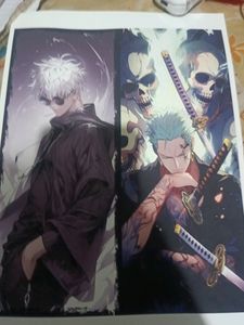 Zoro And Gojo Poster A4 Paper