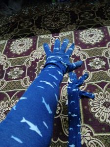 Cotton Shark Print Baby Romper