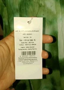 Green Tie-Dye Tassel Dress