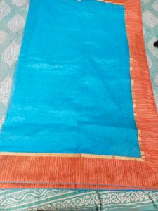 sky blue saree