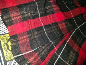 Red & Black Plaid Fabric