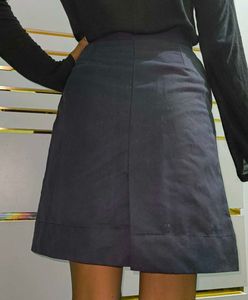 Gray A-Line Skirt