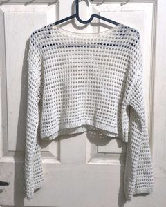 White Crochet top