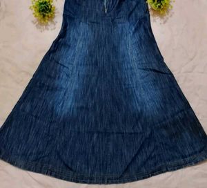 Denim long Skirt