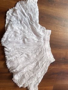 Cute pure white Two-Piece Set