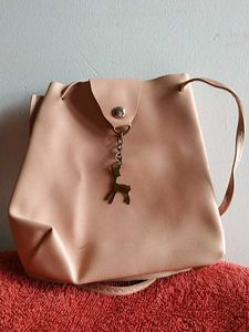 Cute Pink Deer Charm Bucket Bag
