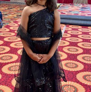 Girls&#39; Black Lahnga Kid’s Outfit