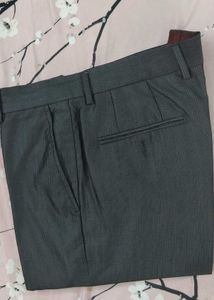 Striped Grey Formal Trousers