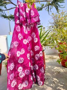 Pink Floral Sleeveless Dress