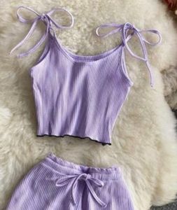 Cute Purple tie up top