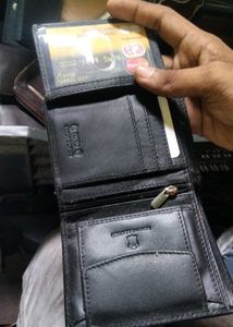 Mens Black Trendy Genuine Lthr Wallet