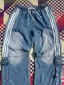 Denim Cargo Pants