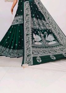 New kantha stitched saree with blouse piece
