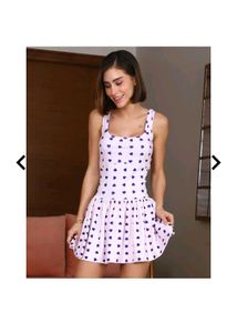 Cute Heart Print Skater Dress