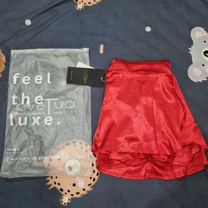 Red Satin Mini Dress