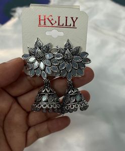oxidized Jhumka Earrings