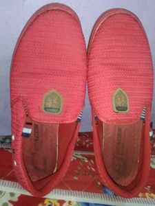 Red &#39;Racer&#39; Slip-On Shoes
