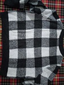 Checkered Knit Sweater