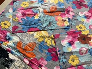 king size Floral Print Bedsheet with pillow cover