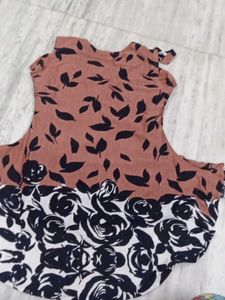Leaf Print Layered Dress