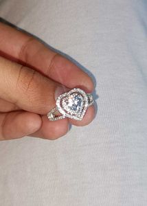Real 925 Silver Heart Ring