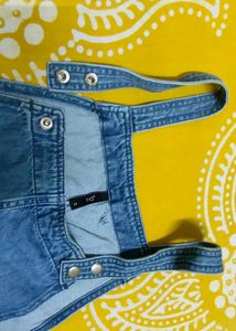 Denim Dungree Skirt With Tops