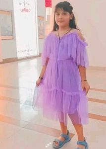 Lavender Ruffle Mini Dress