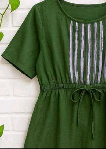 Green Tie-Waist Top